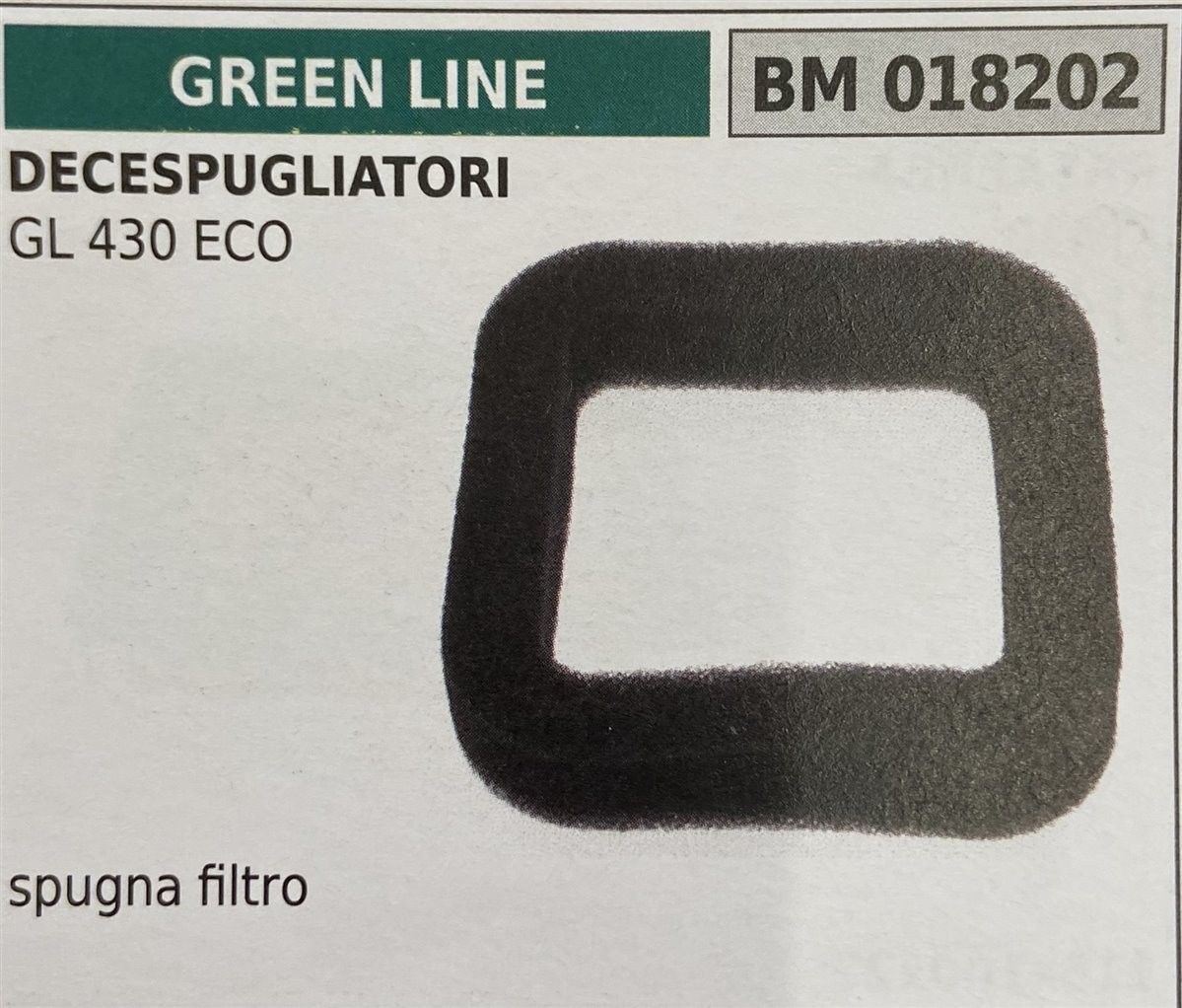 BRUMAR FILTRO GREEN LINE  DECESPUGLIATORI GL 430 ECO  spugna filtro R.O.-