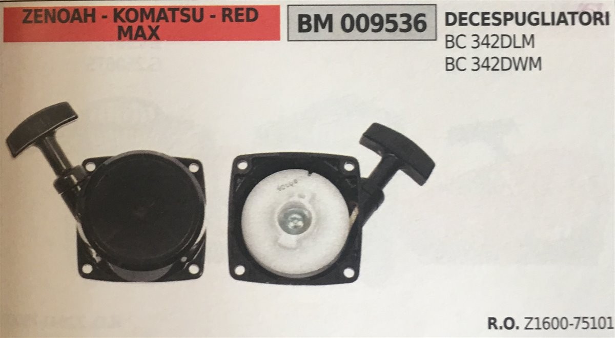 AVVIAMENTO COMPLETO BRUMAR ZENOAH - KOMATSU - RED - MAX DECESPUGLIATORI BC 342DLM BC 342DWM
