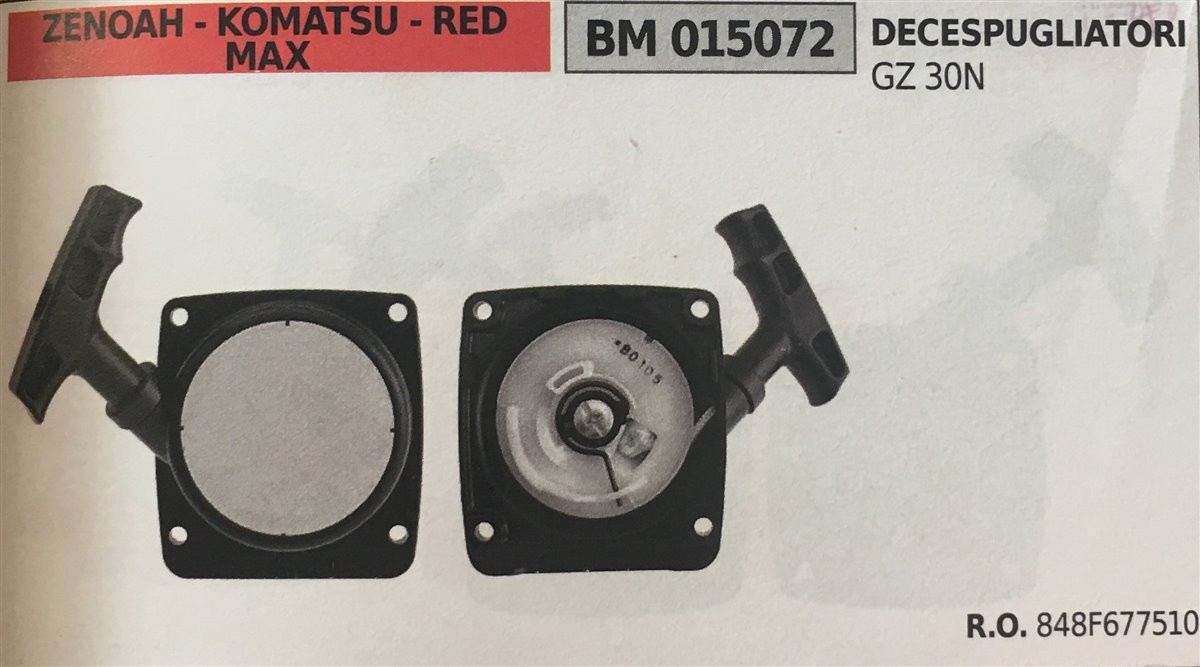 AVVIAMENTO COMPLETO BRUMAR ZENOAH - KOMATSU - RED - MAX DECESPUGLIATORI GZ 30N