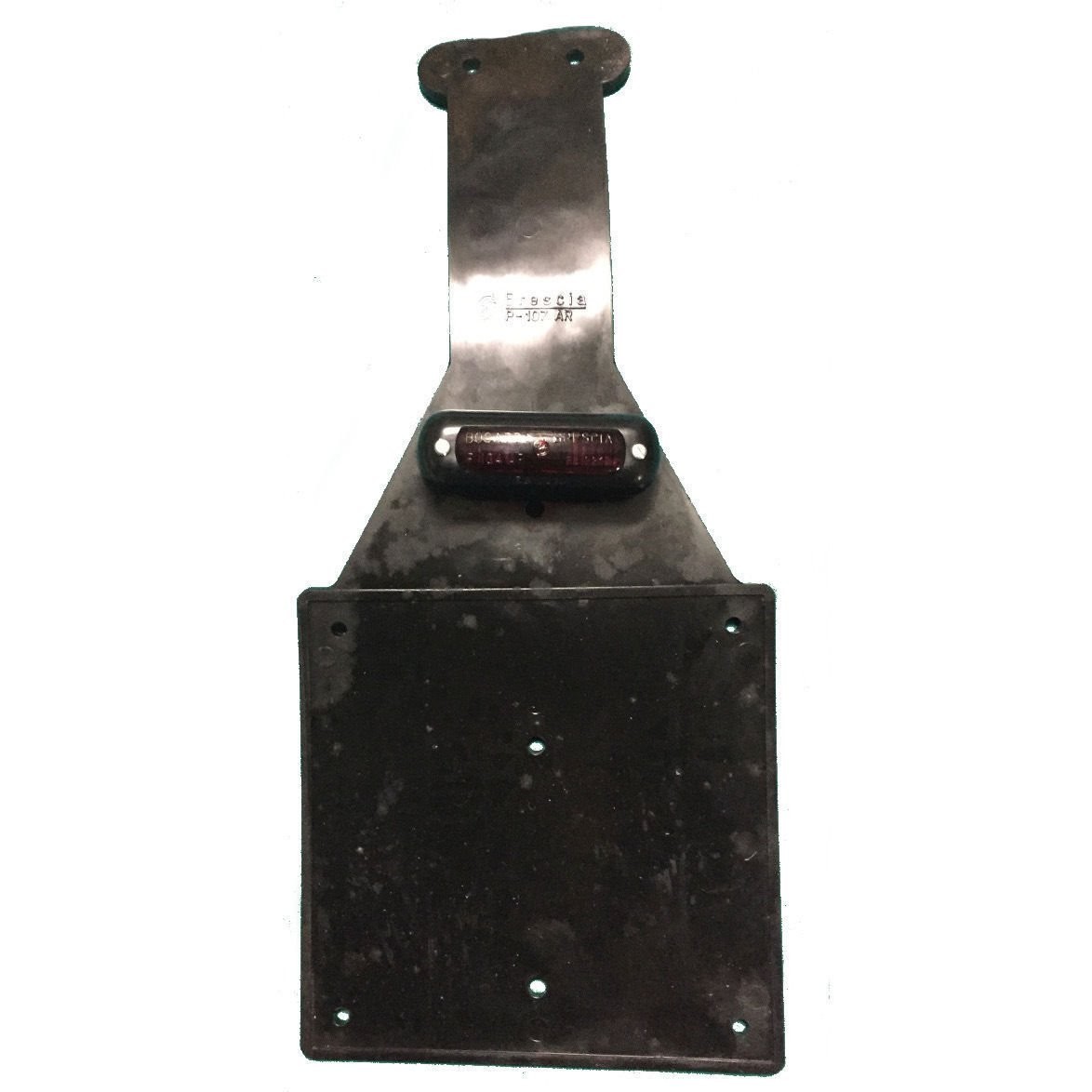 PORTATARGA IN GOMMA TIPO CROSS COMPLETO DI FANALINO AD UNA LUCE , SENZA CATADRIOTTO , CON FINESTRELLA LUCE TARGA