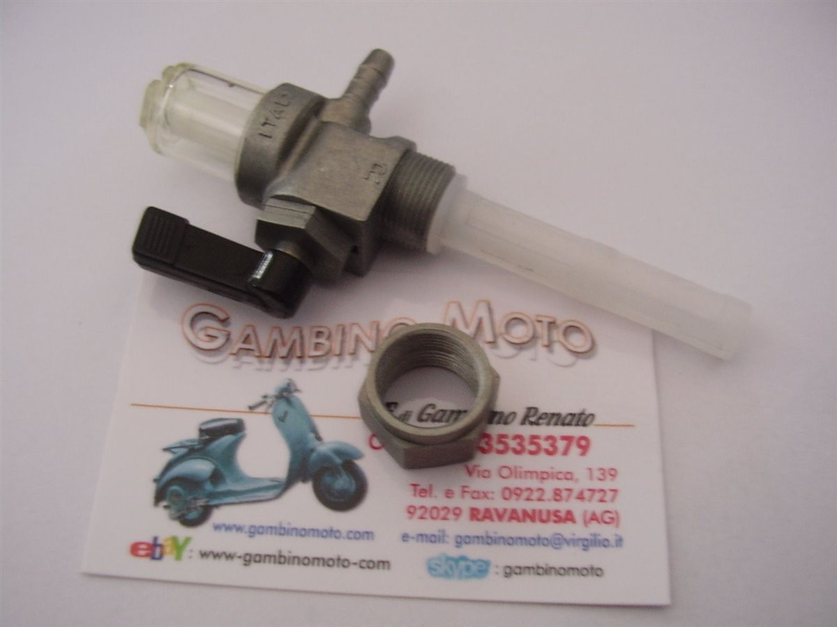 RUBINETTO BENZINA CON VETRINO FILETTO DA 10X1 SX CODULO D.6