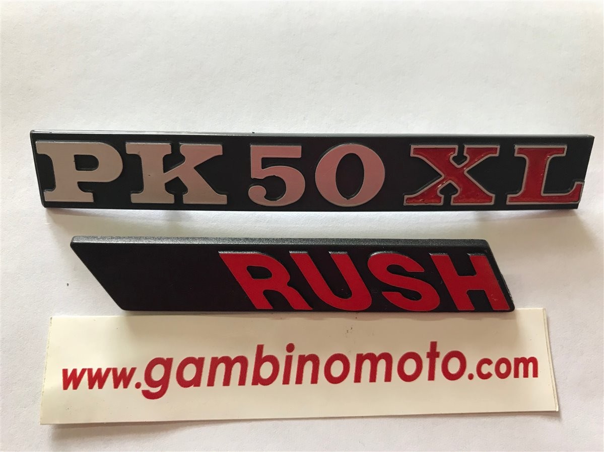 KIT TARGHETTA 2 PEZZI RUSH PER VESPA 50 PK XL RUSH