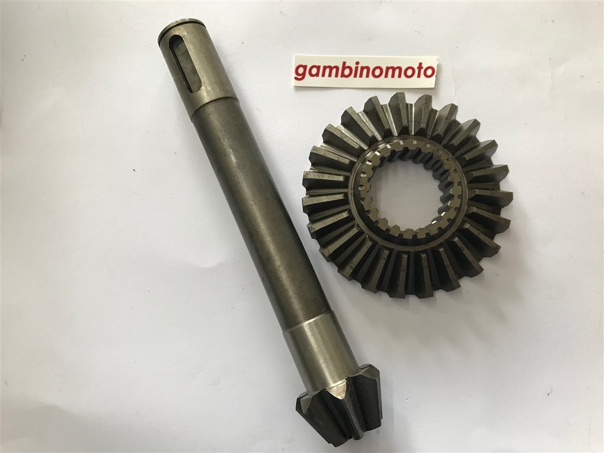 COPPIA CONICA INFERIORE MOTOZAPPA GRIFO EXSTRA DENTI PIGNONE 7 DENTI CORONA 23