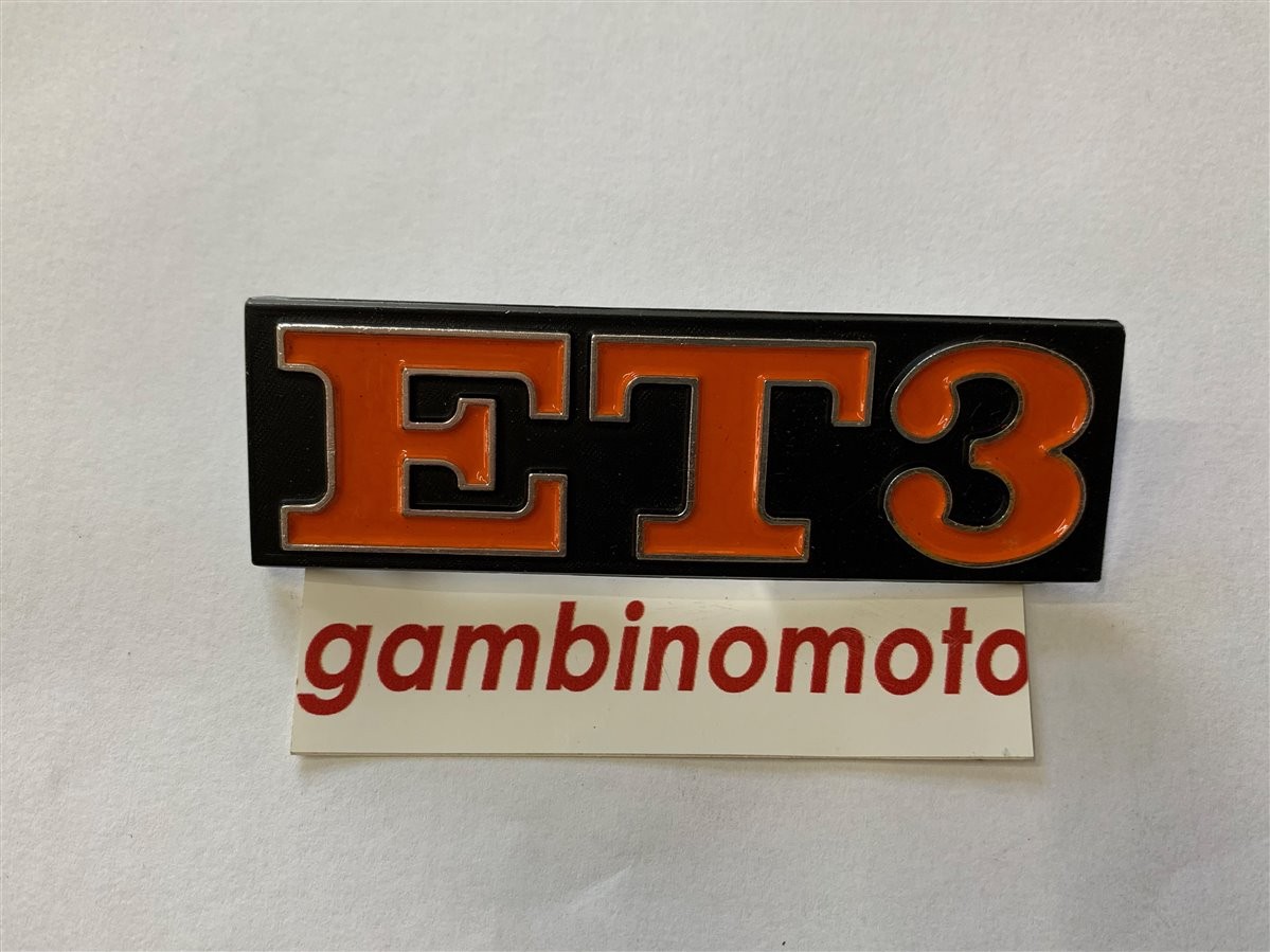 TARGHETTA IN ALLUMINIO PER TELAIO POSTERIORE ET3 VESPA 125 ET3