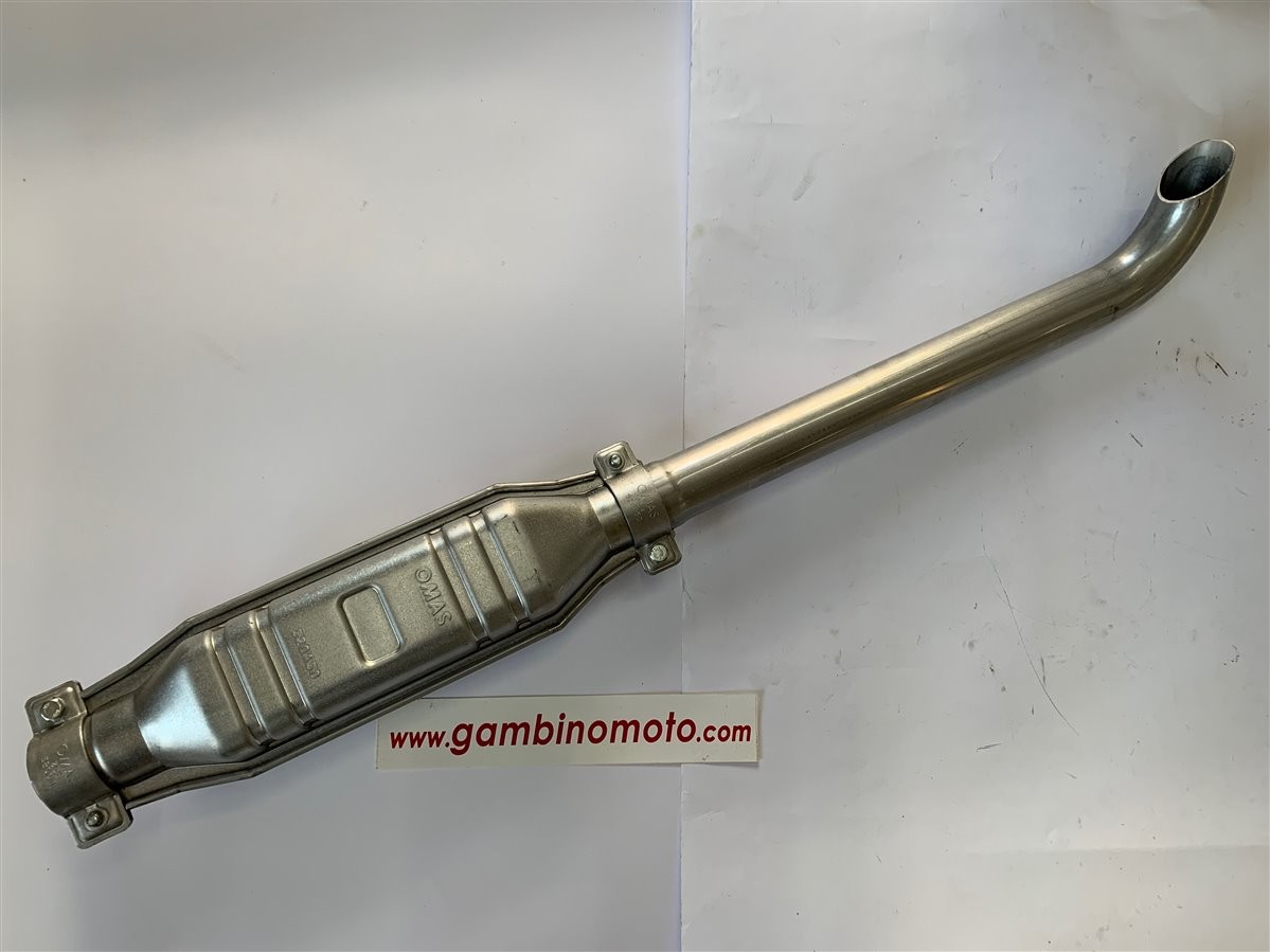 Marmitta completa con prolunga curva piccola Ø 55mm L1235mm