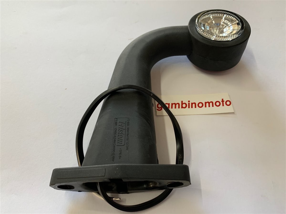 Luce d'ingombro a led con braccio ad angolo 45°, colore rosso e bianco 12-30V