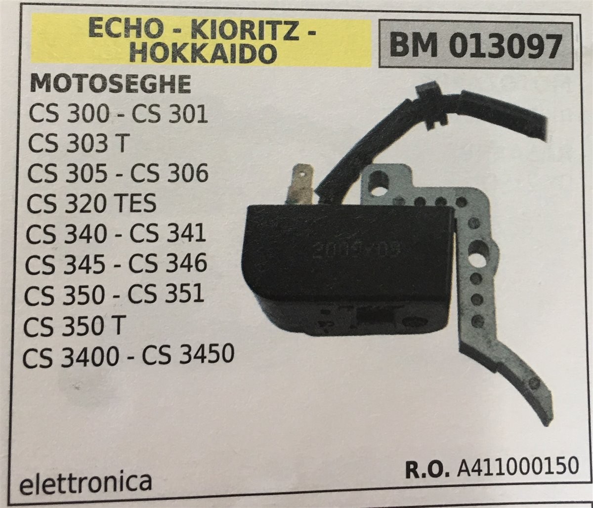 BOBINA BRUMAR ELETTRONICA ECHO - KIORITZ - HOKKAIDO MOTOSEGHE CS 300 - CS 301 CS 303 T CS 305 - CS 306 CS 320 TES CS 340 - CS 341 CS 345 - CS 346 CS 350 - CS 351 CS 350 T CS 3400 - CS 3450