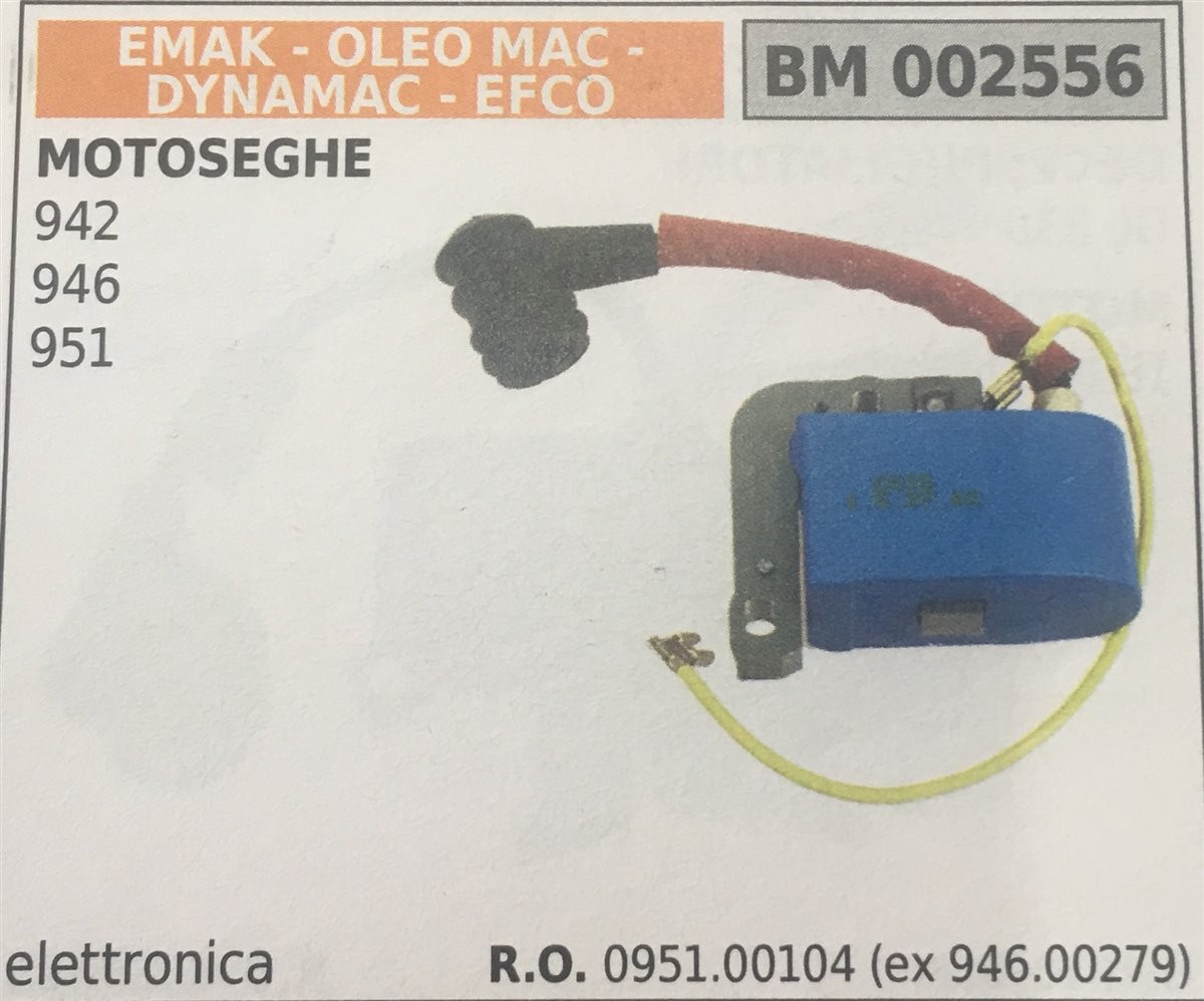 BOBINA BRUMAR ELETTRONICA EMAK - OLEO MAC - DYNAMAC - EFCO MOTOSEGHE 942 946 951