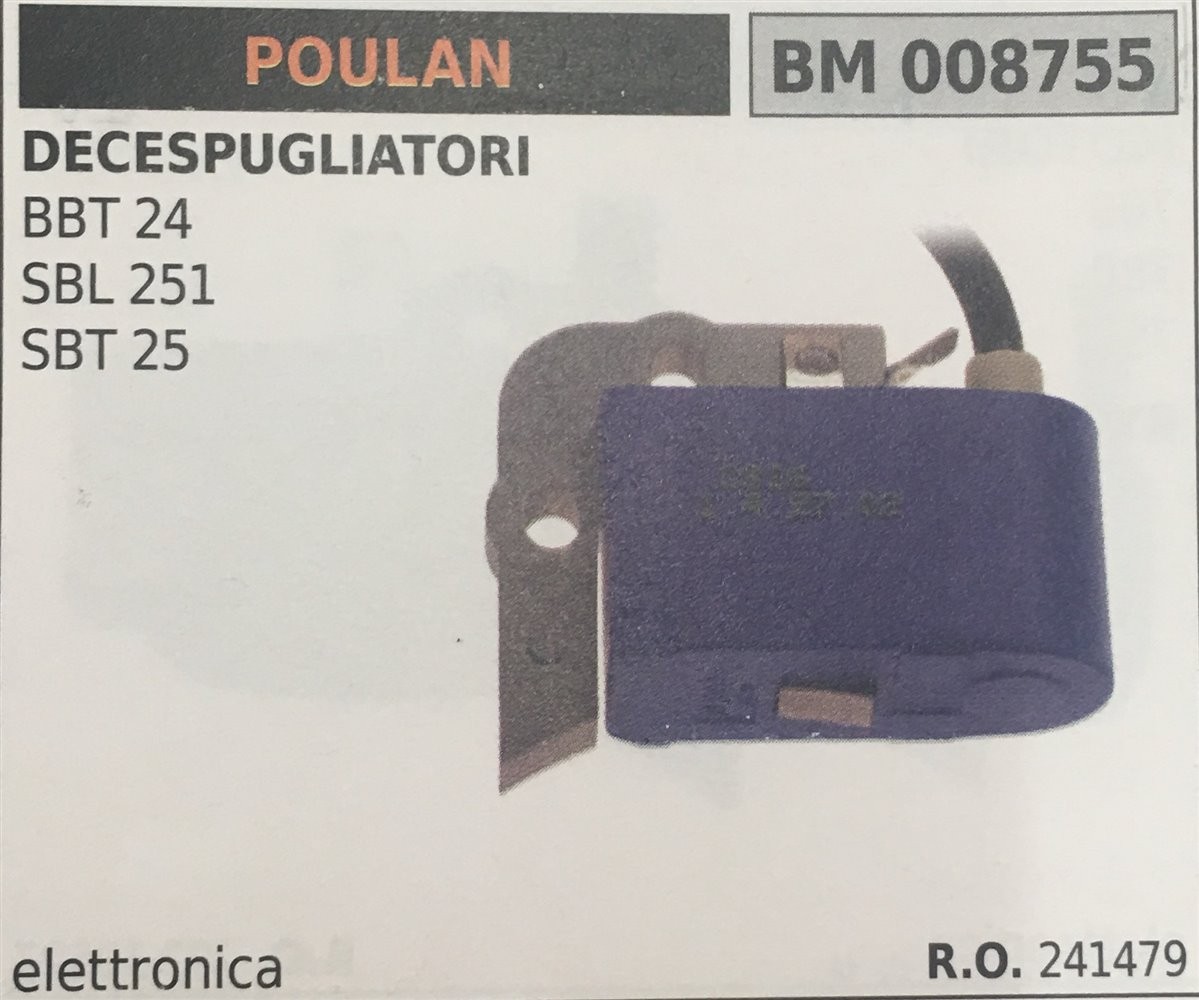 BOBINA BRUMAR ELETTRONICA POULAN DECESPUGLIATORI BBT 24 SBL 251 SBT 25