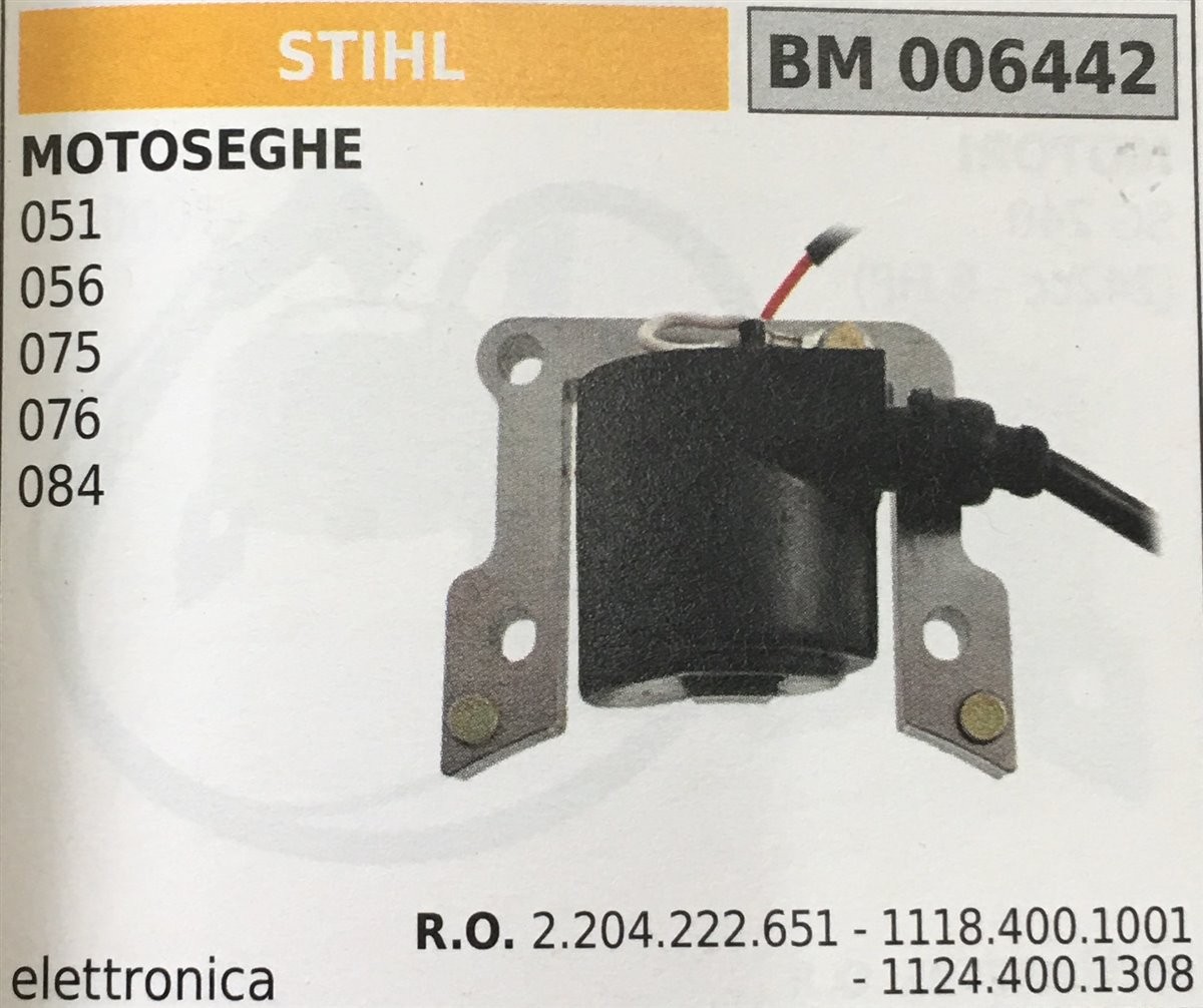 BOBINA BRUMAR ELETTRONICA STIHL MOTOSEGHE 051 056 075 076 084