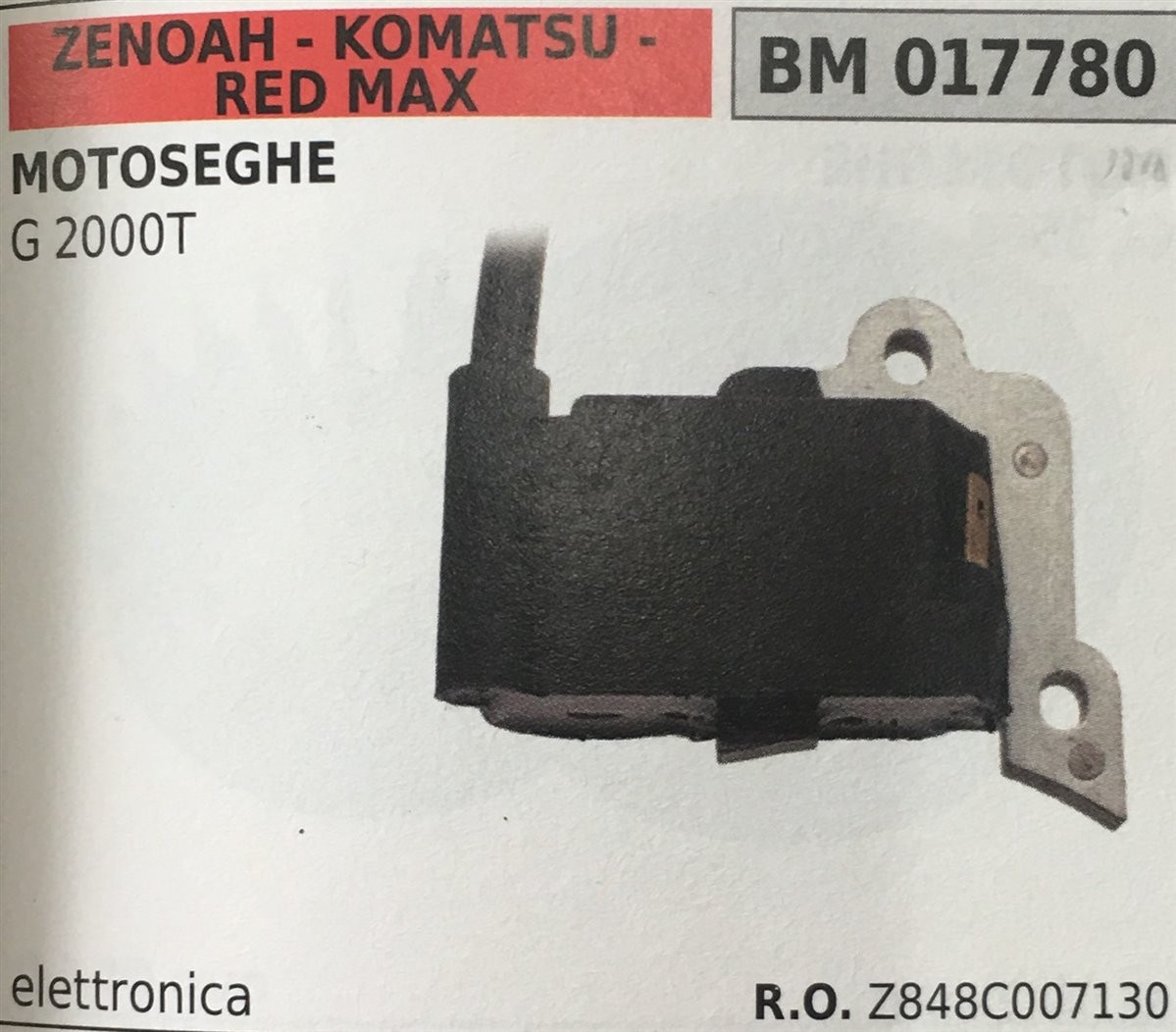 BOBINA BRUMAR ELETTRONICA ZENOAH - KOMATSU - RED MAX MOTOSEGHE G 3800AVS