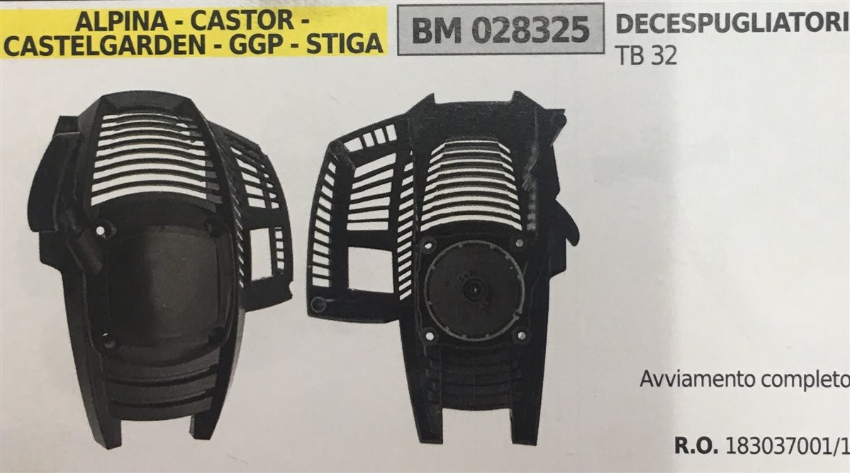AVVIAMENTO COMPLETO BRUMAR ALPINA - CASTOR - CASTELGARDEN - GGP - STIGA DECESPUGLIATORI TB 32