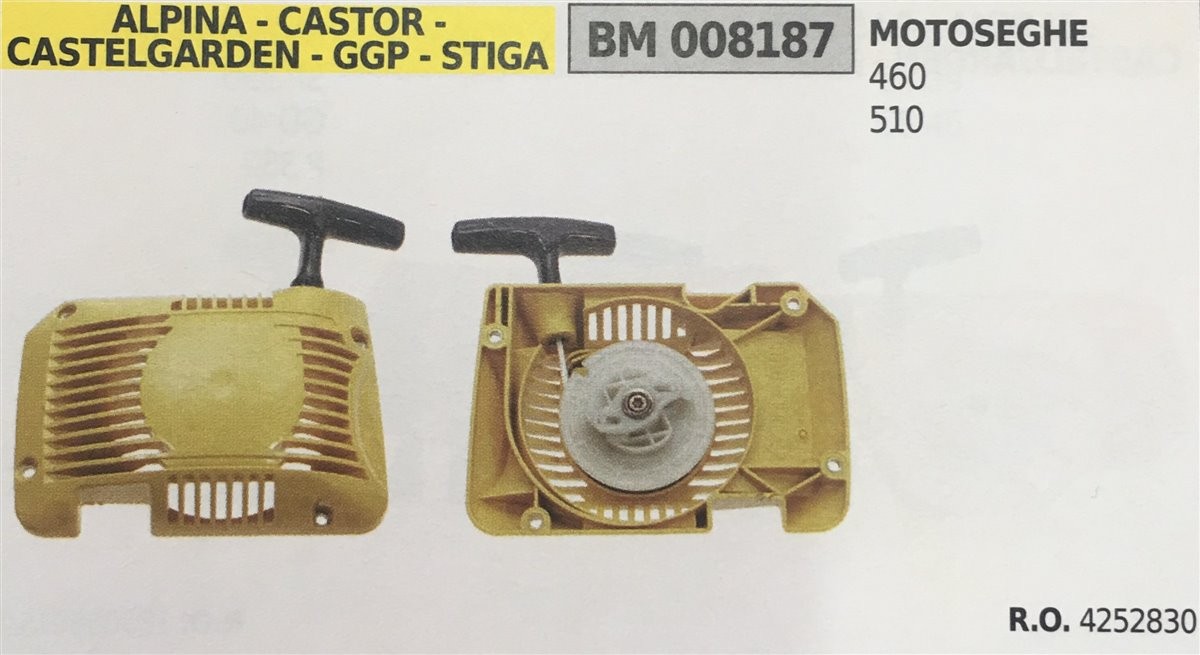 AVVIAMENTO COMPLETO BRUMAR ALPINA - CASTOR - CASTELGARDEN - GGP - STIGA MOTOSEGHE 460 510