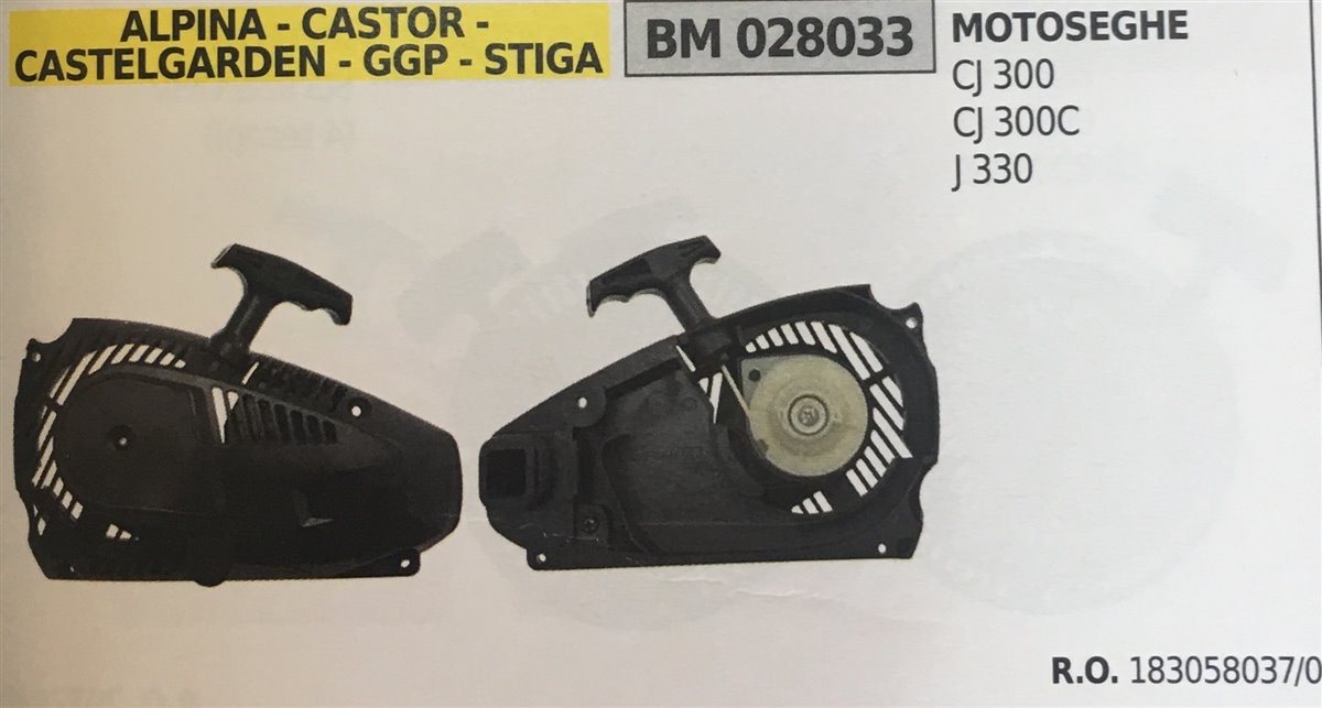 AVVIAMENTO COMPLETO BRUMAR ALPINA - CASTOR - CASTELGARDEN - GGP - STIGA MOTOSEGHE CJ 300 CJ 300C J 330
