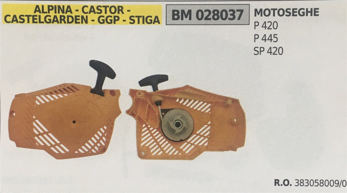 AVVIAMENTO COMPLETO BRUMAR ALPINA - CASTOR - CASTELGARDEN - GGP - STIGA MOTOSEGHE P 420 P 445 SP 420