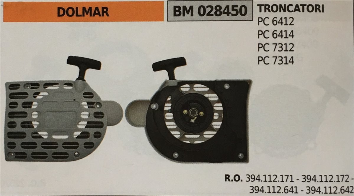 AVVIAMENTO COMPLETO BRUMAR DOLMAR TRONCATORI PC 6412 PC 6414 PC 7312 PC 7314