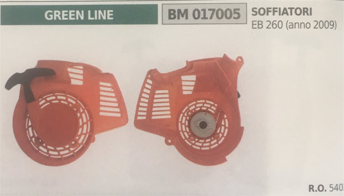 AVVIAMENTO COMPLETO BRUMAR GREEN LINE SOFFIATORI EB 260 (anno 2009)