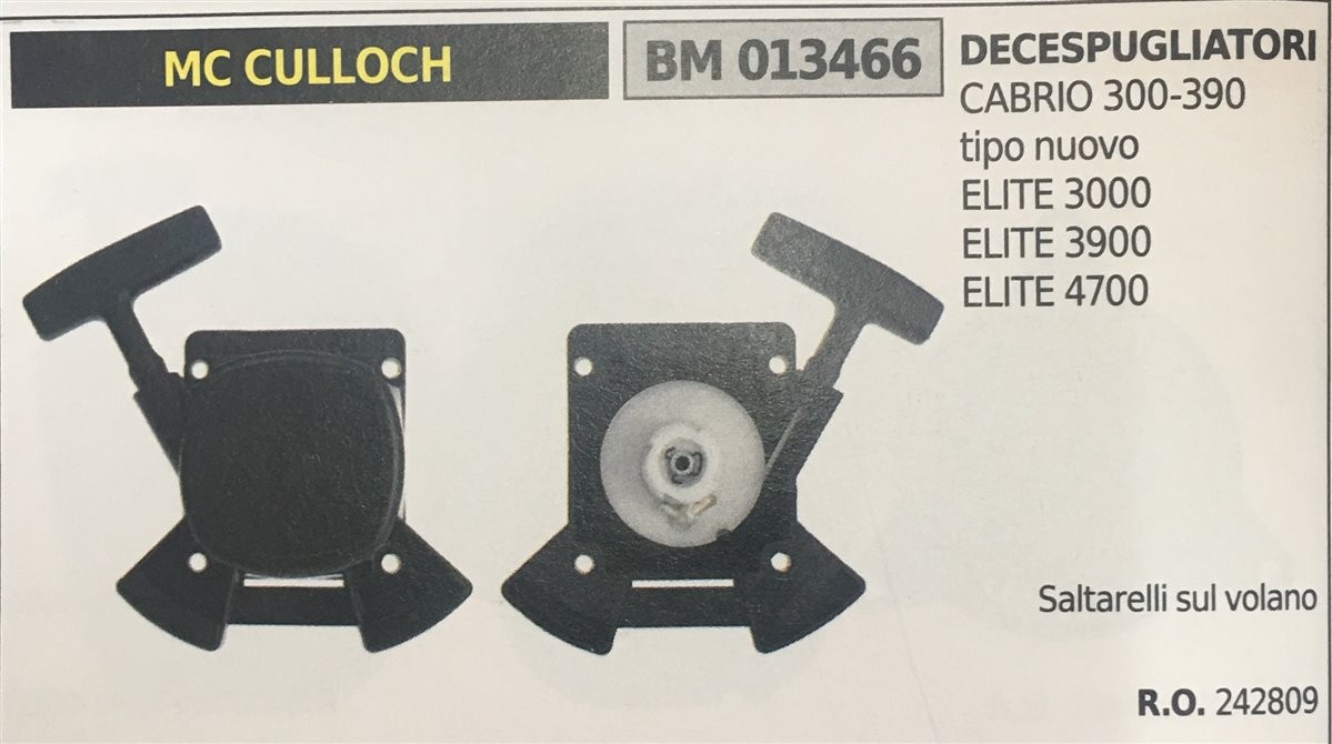 AVVIAMENTO COMPLETO BRUMAR MC CULLOCH DECESPUGLIATORI CABRIO 300-390 tipo nuovo ELITE 3000 ELITE 3900 ELITE 4700   saltarelli sul volano