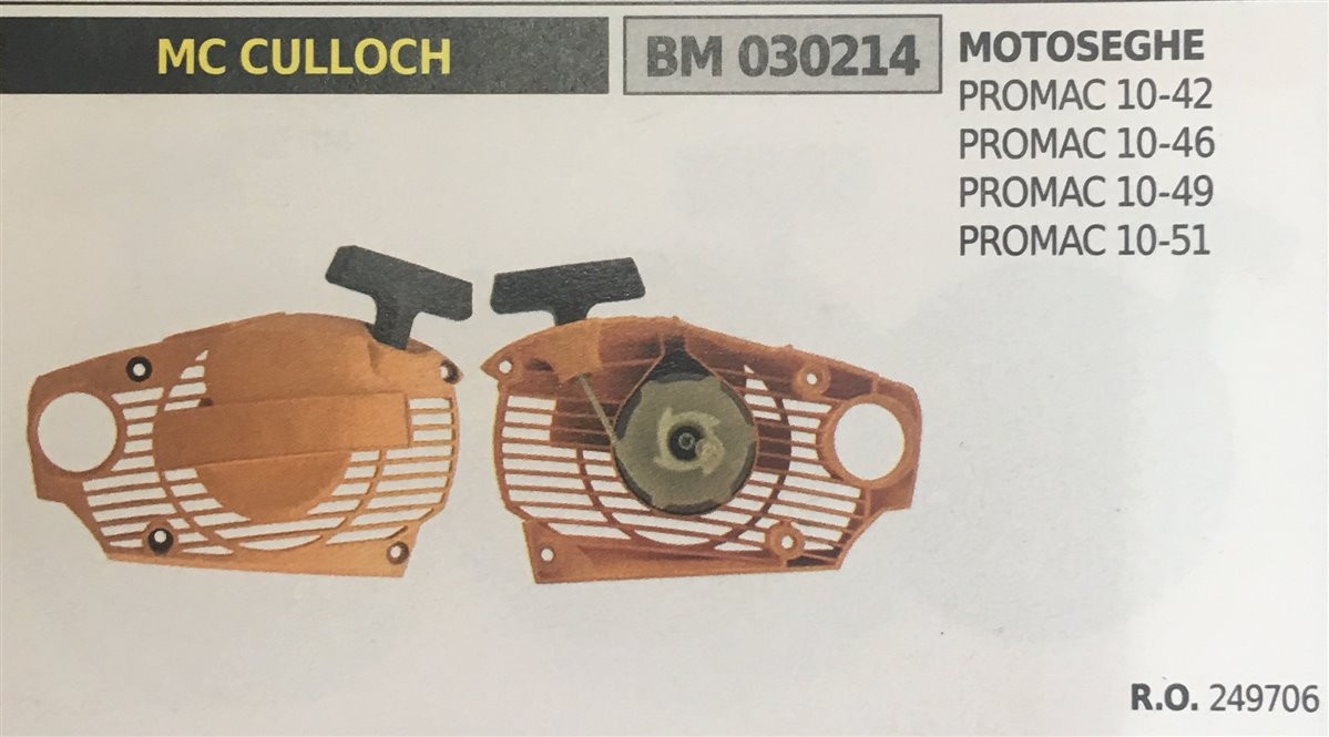 AVVIAMENTO COMPLETO BRUMAR MC CULLOCH MOTOSEGHE PROMAC 10-42 PROMAC 10-46 PROMAC 10-49 PROMAC 10-51