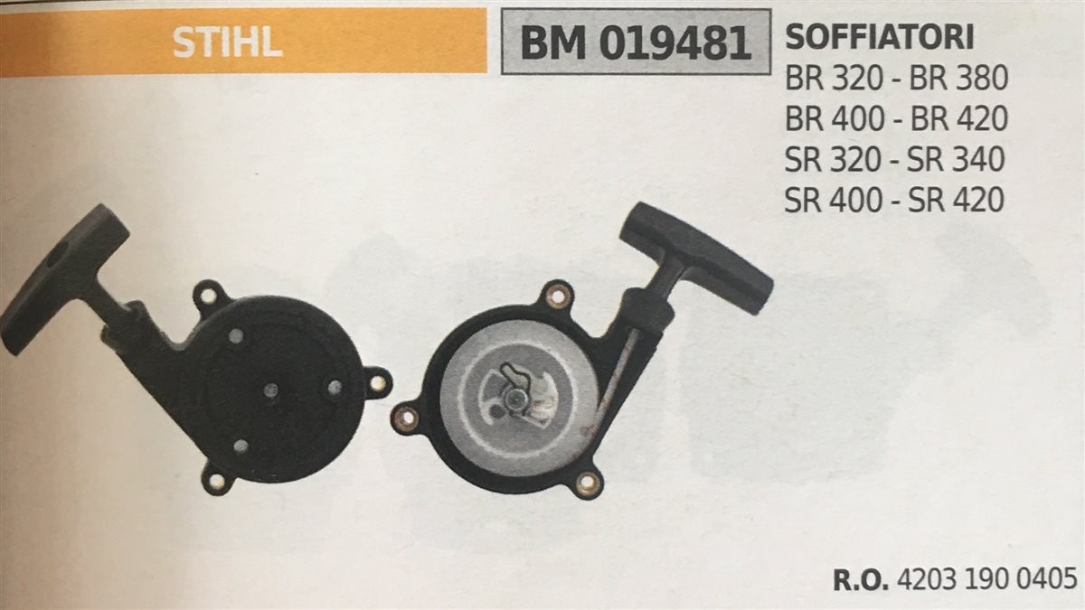 AVVIAMENTO COMPLETO BRUMAR STIHL SOFFIATORI BR 320 - BR 380 BR 400 - BR 420 SR 320 - SR 340 SR 400 - SR 420