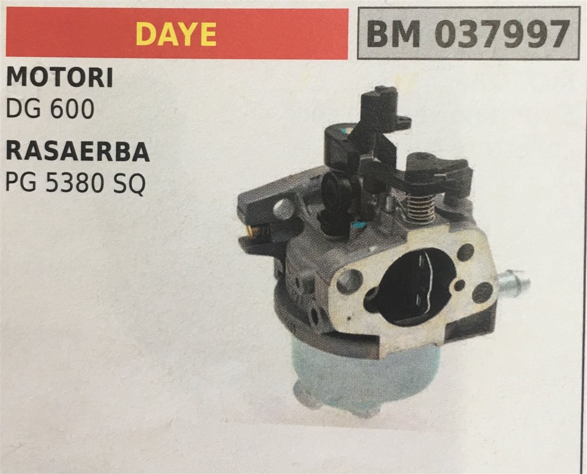 CARBURATORE A VASCHETTA BRUMAR DAYE MOTORI DG 600 RASAERBA PG 5380 SQ