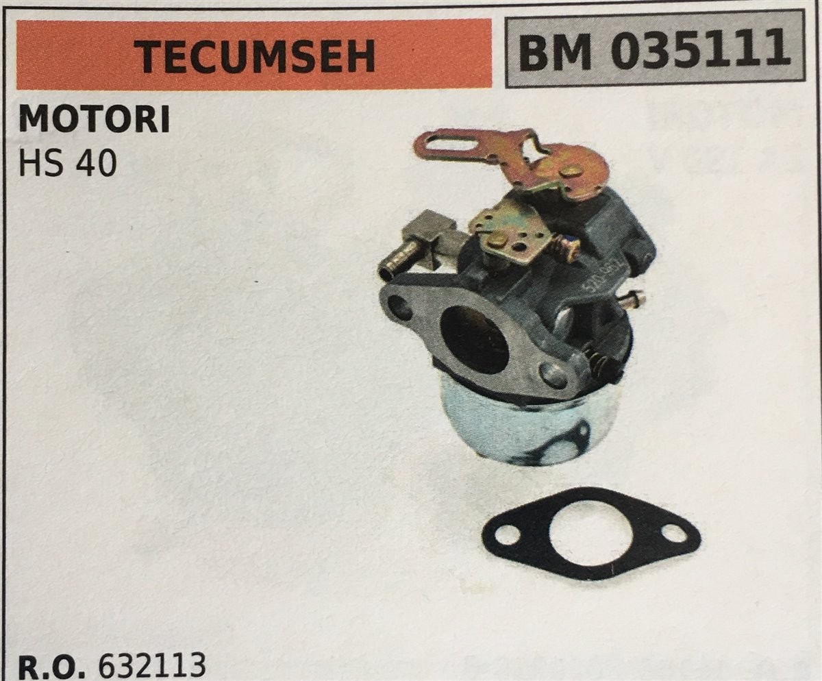 CARBURATORE A VASCHETTA BRUMAR TECUMSEH MOTORI HS 40