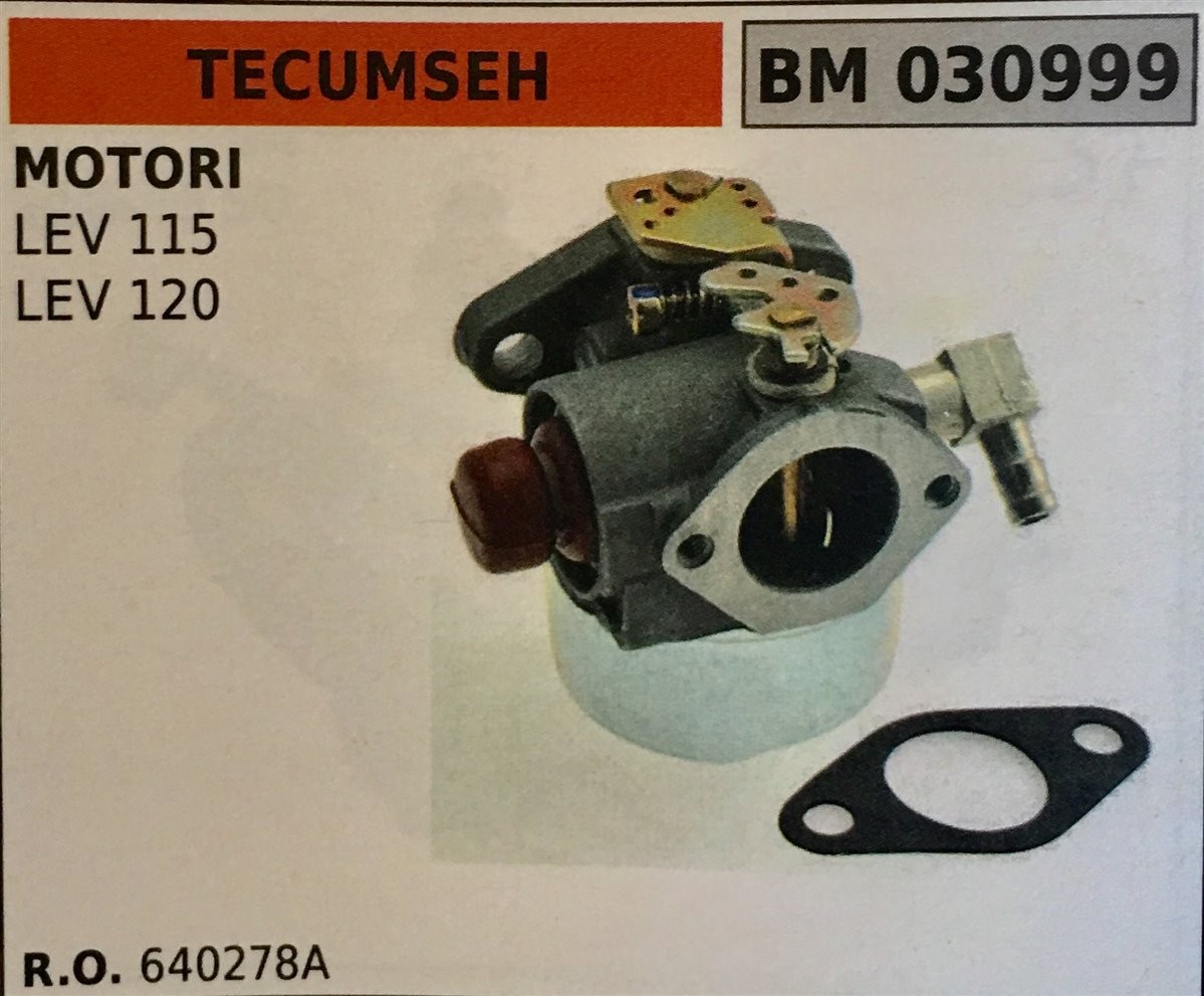 CARBURATORE A VASCHETTA BRUMAR TECUMSEH MOTORI LEV 115 LEV 120