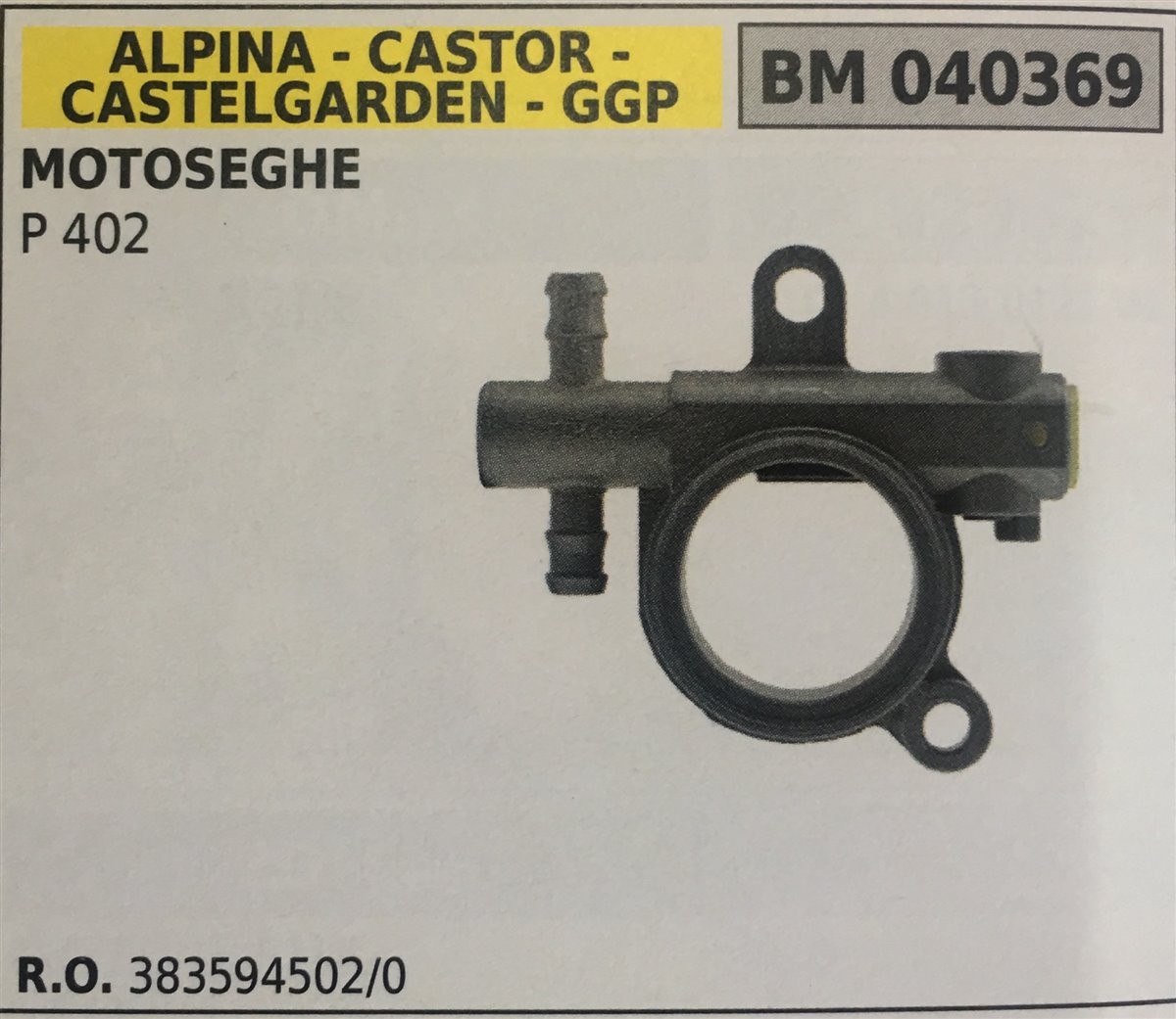 POMPA OLIO BRUMAR ALPINA - CASTOR -CASTELGARDEN - GGP MOTOSEGHE P 402
