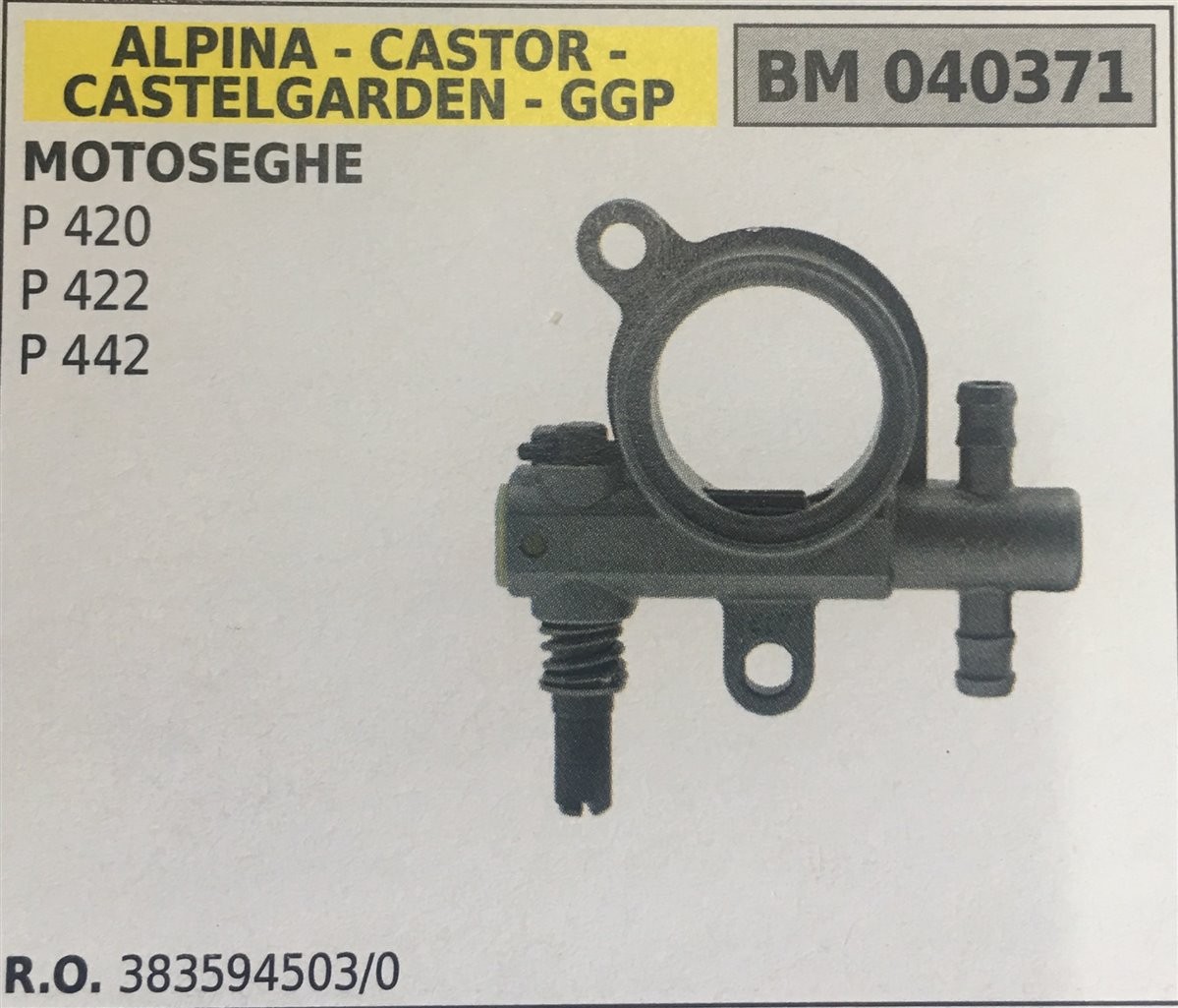 POMPA OLIO BRUMAR ALPINA - CASTOR -CASTELGARDEN - GGP MOTOSEGHE P 420 P 422 P 442