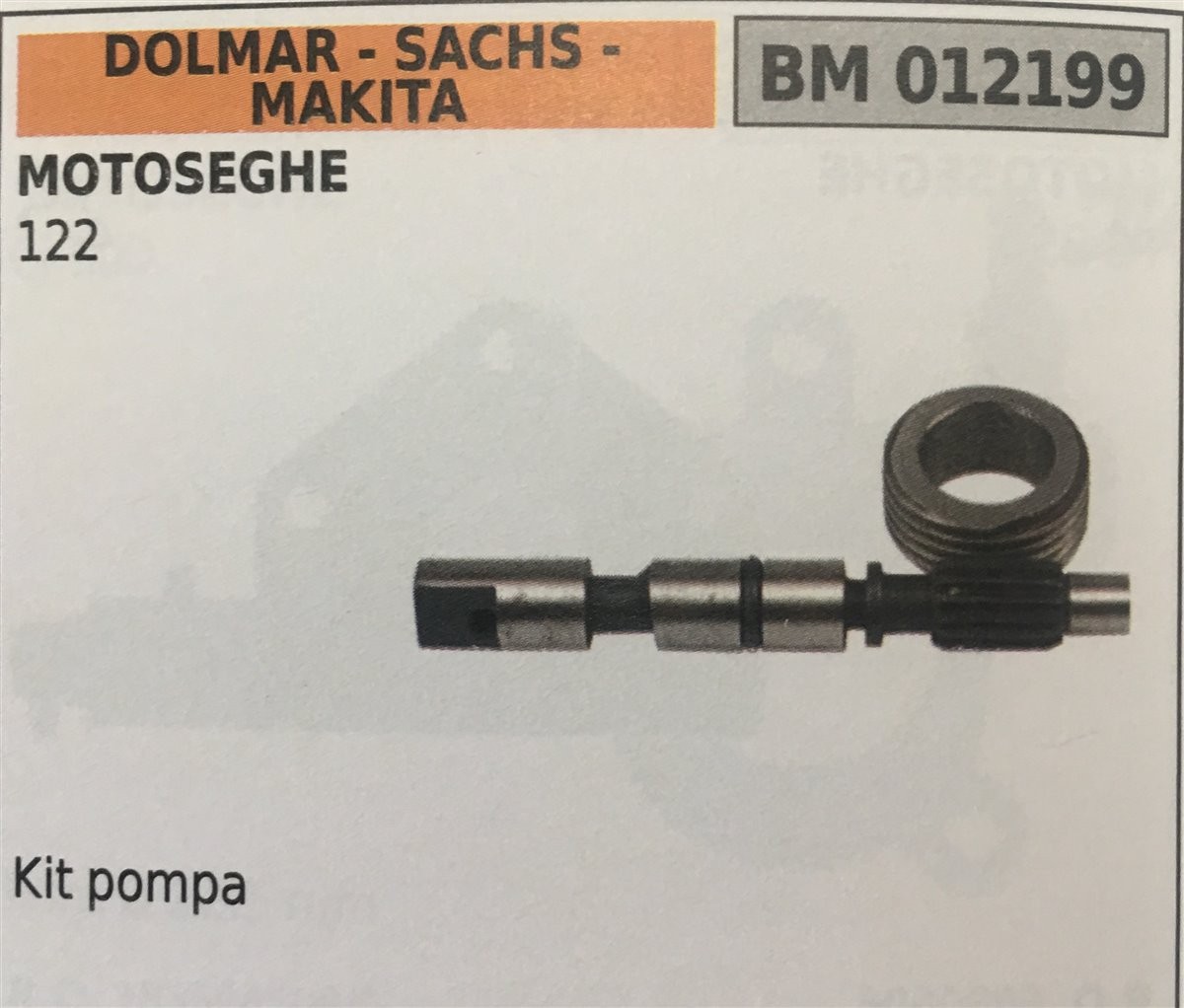 POMPA OLIO BRUMAR DOLMAR - SACHS - MAKITA MOTOSEGHE 122   kit pompa