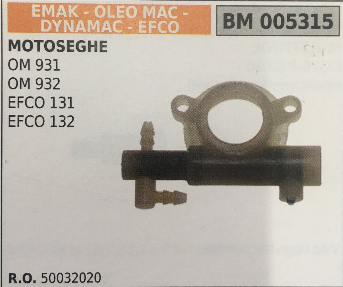 POMPA OLIO BRUMAR EMAK - OLEO MAC - DYNAMAC - EFCO MOTOSEGHE OM 931 OM 932 EFCO 131 EFCO 132