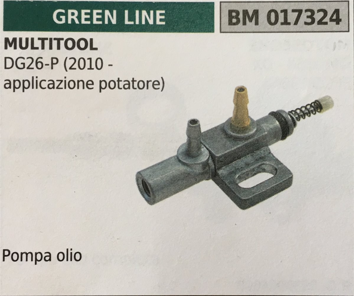 POMPA OLIO BRUMAR GREEN LINE MULTITOOL DG26-P (2010-applicazione potatore)   pompa olio