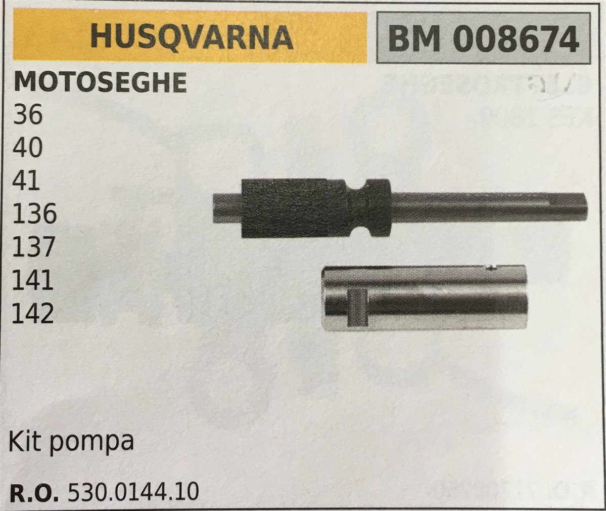 POMPA OLIO BRUMAR HUSQVARNA MOTOSEGHE 36 40 41 136 137 141 142   kit pompa