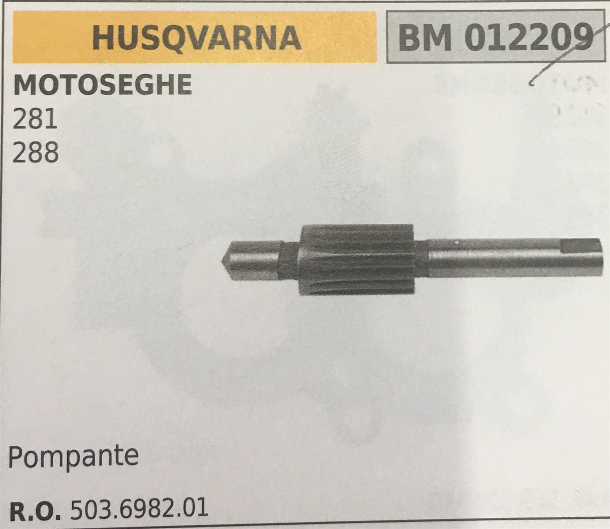 POMPA OLIO BRUMAR HUSQVARNA MOTOSEGHE 281 288   pompante