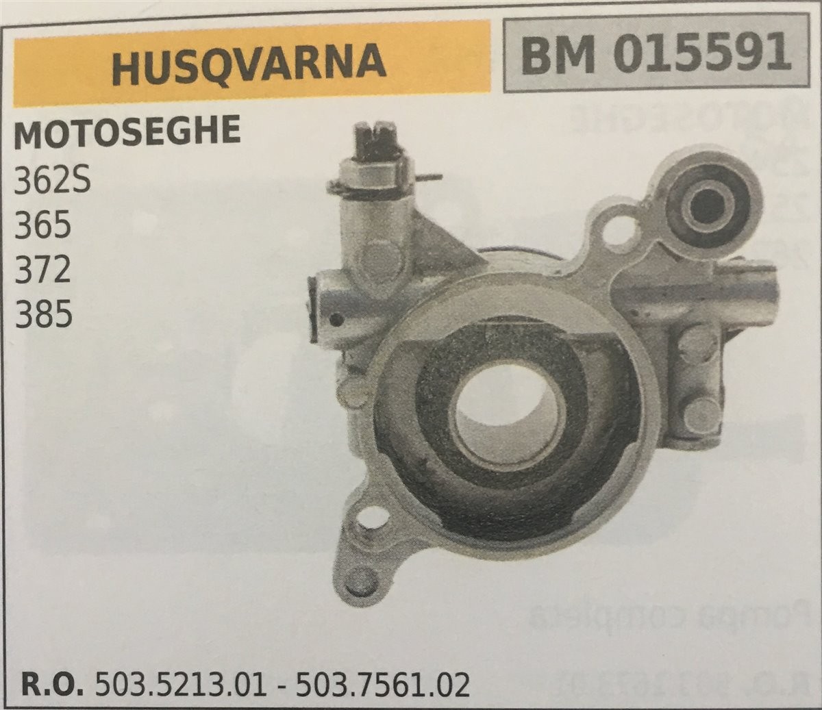 POMPA OLIO BRUMAR HUSQVARNA MOTOSEGHE 362S 365 372 385