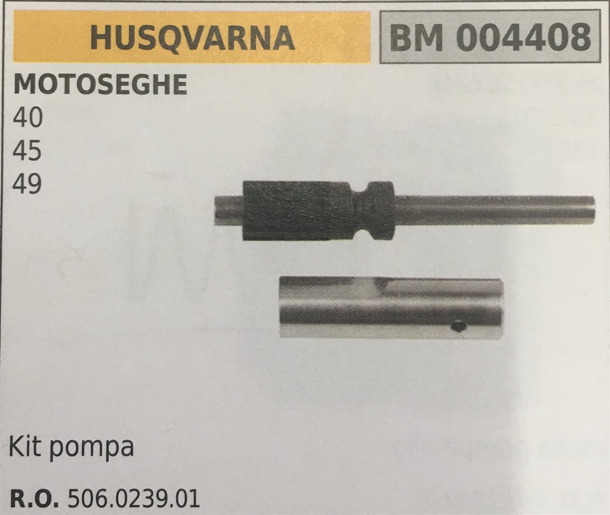 POMPA OLIO BRUMAR HUSQVARNA MOTOSEGHE 40 45 49   kit pompa