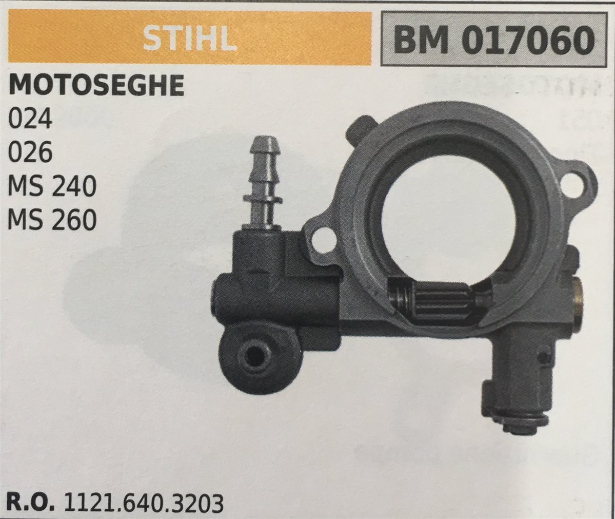 POMPA OLIO BRUMAR STIHL MOTOSEGHE 024 026 MS 240 MS 260