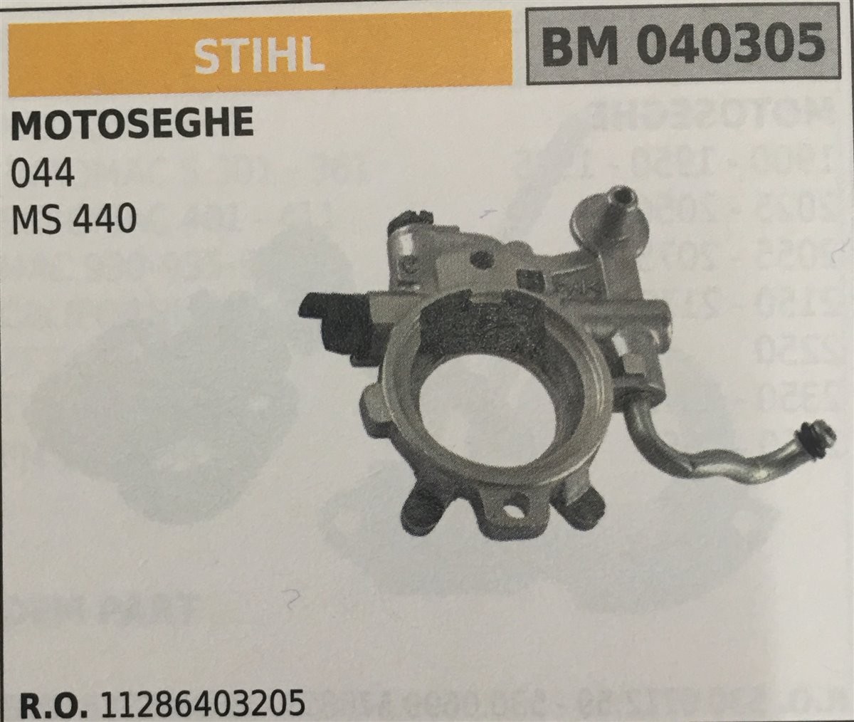 POMPA OLIO BRUMAR STIHL MOTOSEGHE 044 MS 440