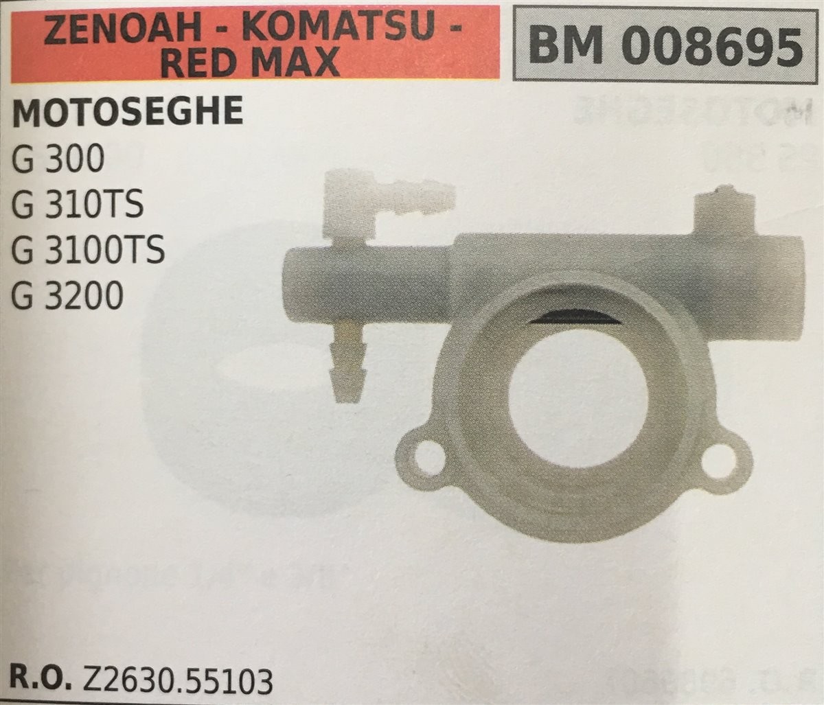 POMPA OLIO BRUMAR ZENOAH - KOMATSU - RED MAX MOTOSEGHE G 300 G 310TS G 3100TS G 3200