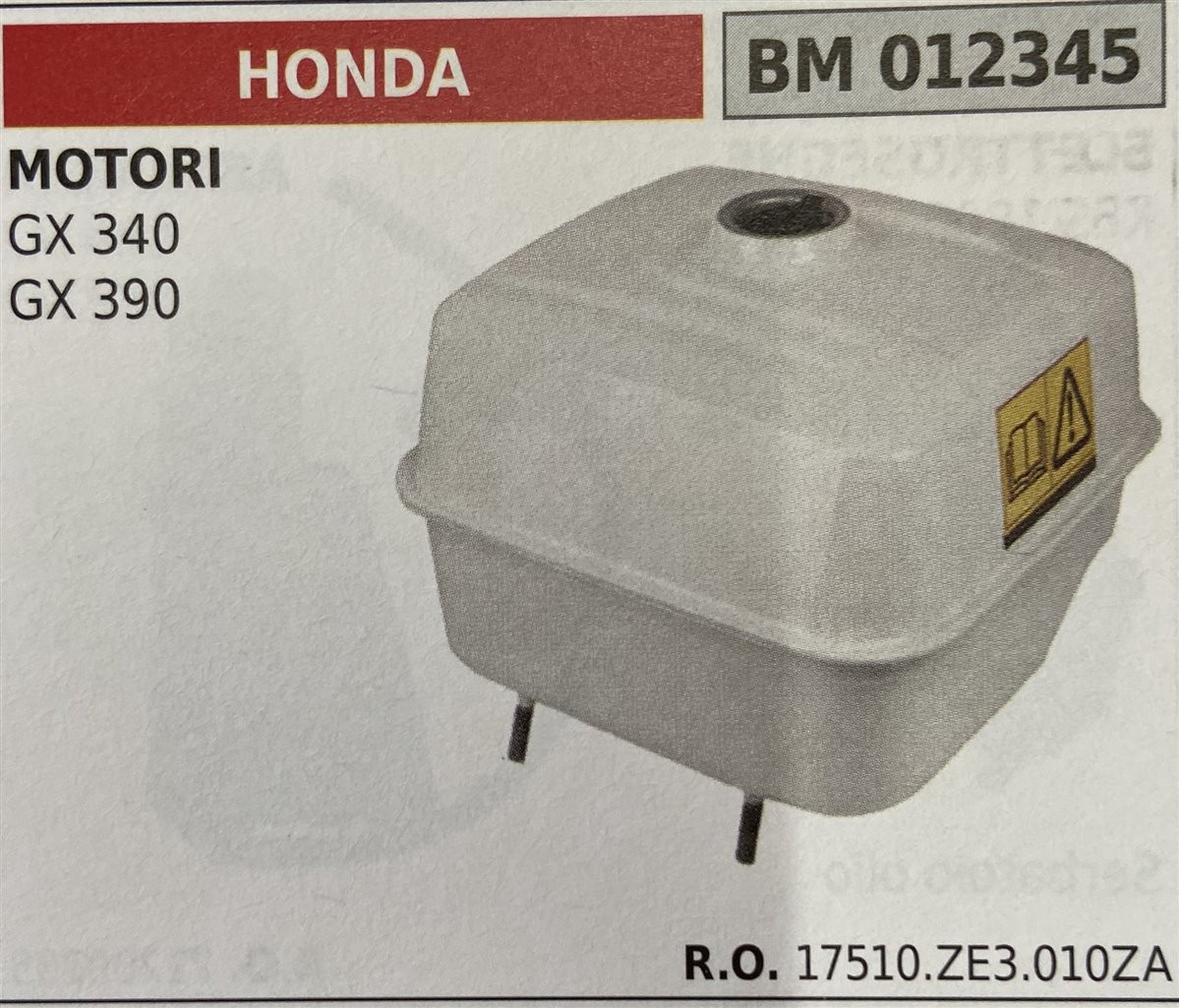 BRUMAR SERBATOIO HONDA MOTORI GX 340 GX 390  R.O. 17510.ZE3.010ZA