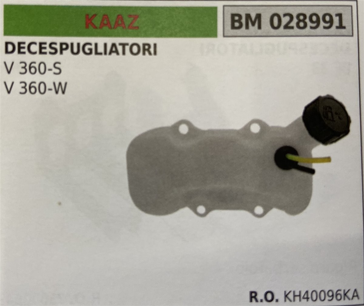 BRUMAR SERBATOIO KAAZ DECESPUGLIATORI V 360-S V 360-W   R.O. KH40096KA
