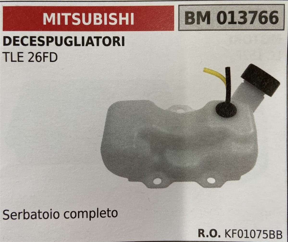 BRUMAR SERBATOIO MITSUBISHI DECESPUGLIATORI TLE 26FD  Serbatoio completo R.O. KF01075BB