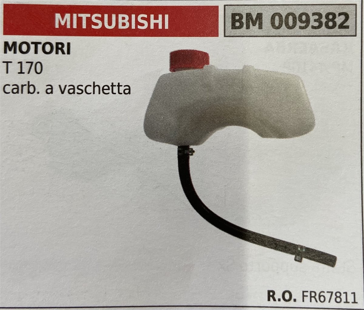BRUMAR SERBATOIO MITSUBISHI MOTORI T 170 carb. a vaschetta  R.O. FR67811