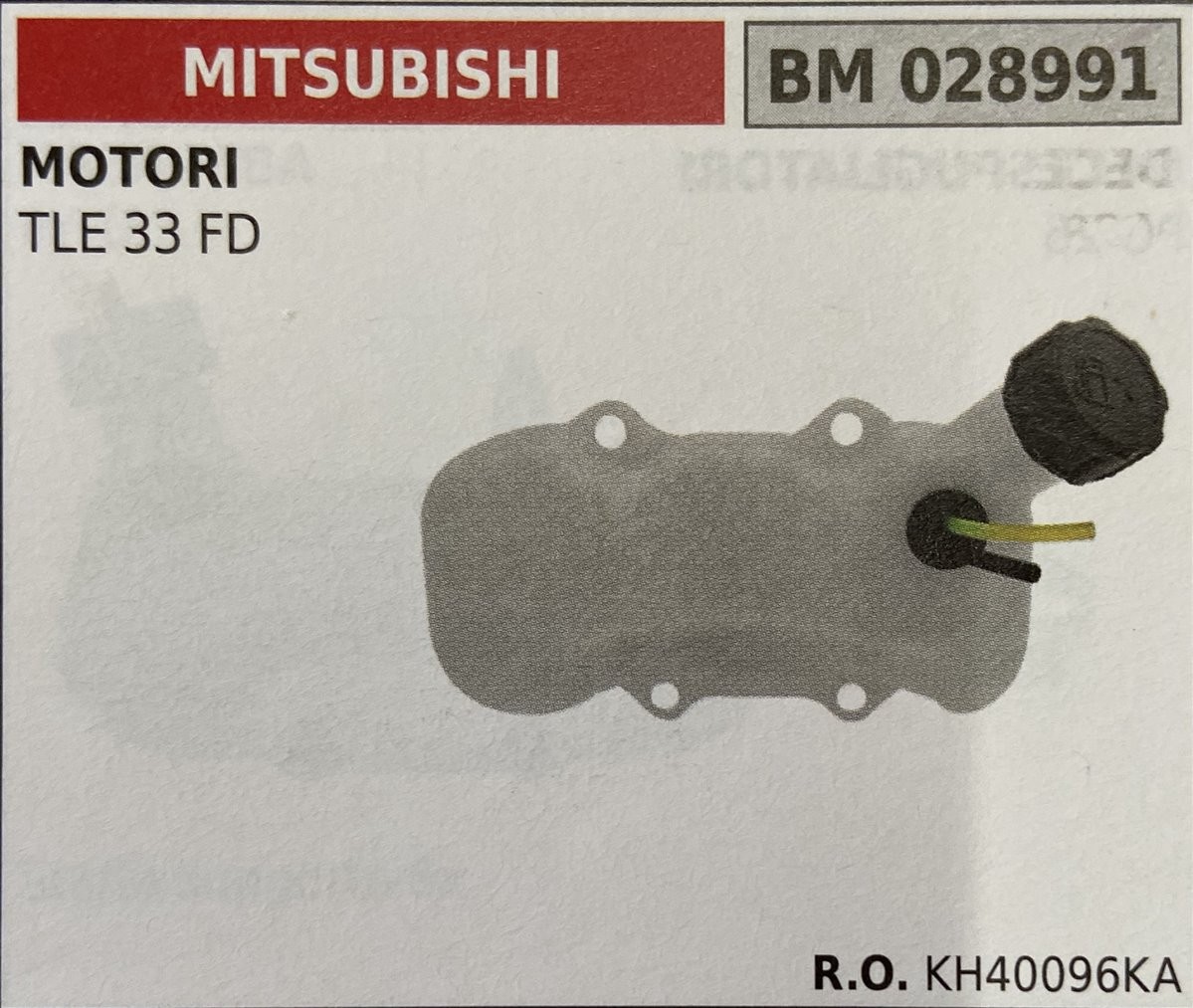 BRUMAR SERBATOIO MITSUBISHI MOTORI TLE 33 FD  R.O. KH40096KA