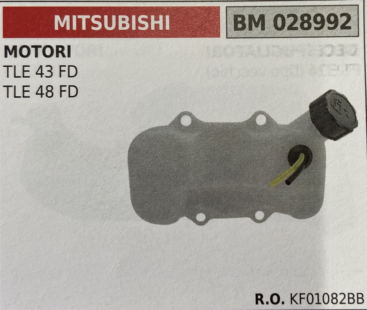 BRUMAR SERBATOIO MITSUBISHI MOTORI TLE 43 FD TLE 48 FD  R.O. KF01082BB