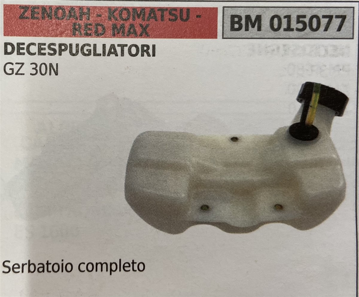 BRUMAR SERBATOIO ZENOAH - KOMATSU - RED MAX DECESPUGLIATORI GZ 30N  Serbatoio completo