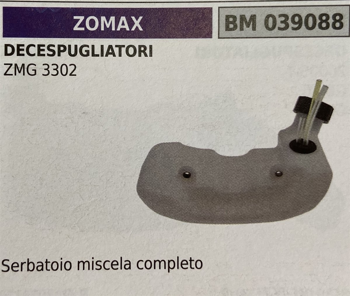 BRUMAR SERBATOIO ZOMAX DECESPUGLIATORI ZMG 3302  Serbatoio miscela completa