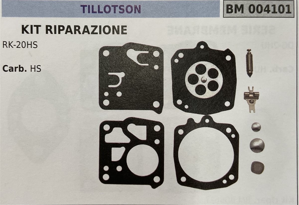 BRUMAR MEMBRANA/KIT RIPARAZIONE TILLOTSON  KIT RIPARAZIONE RK-20HS  Carb. HS  R.O. -
