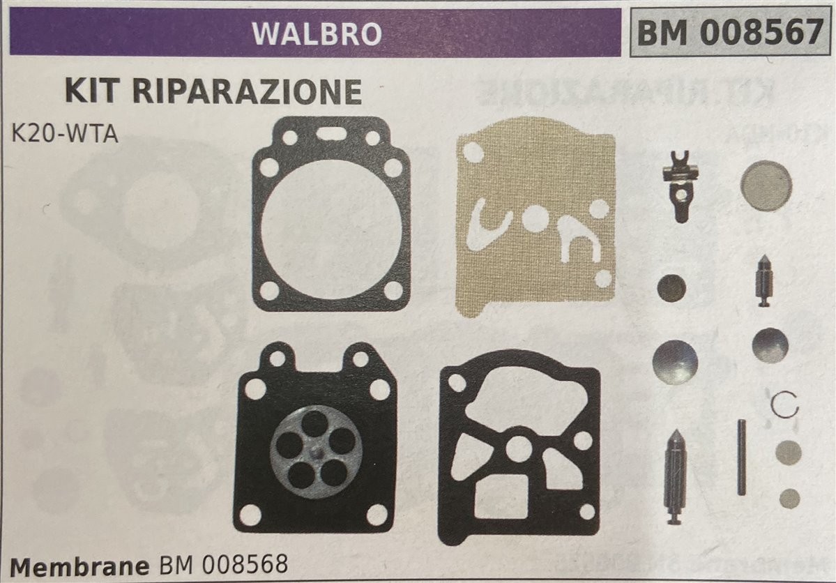 BRUMAR MEMBRANA/KIT RIPARAZIONE WALBRO  KIT RIPARAZIONE K20-WTA   Membrane BM 008568
