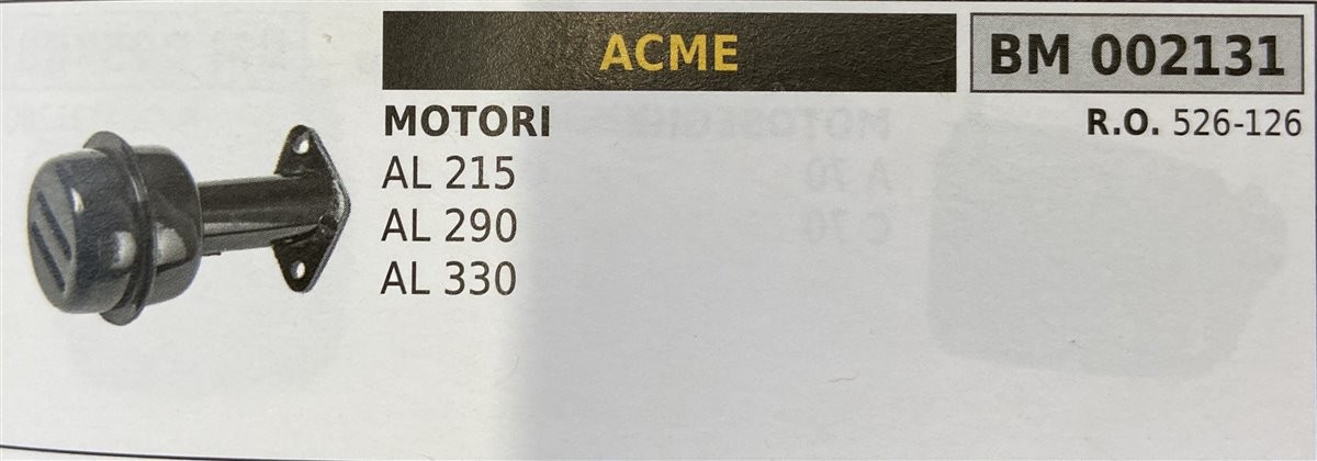BRUMAR MARMITTA ACME  MOTORI AL 215 AL 290 AL 330  R.O. 526-126